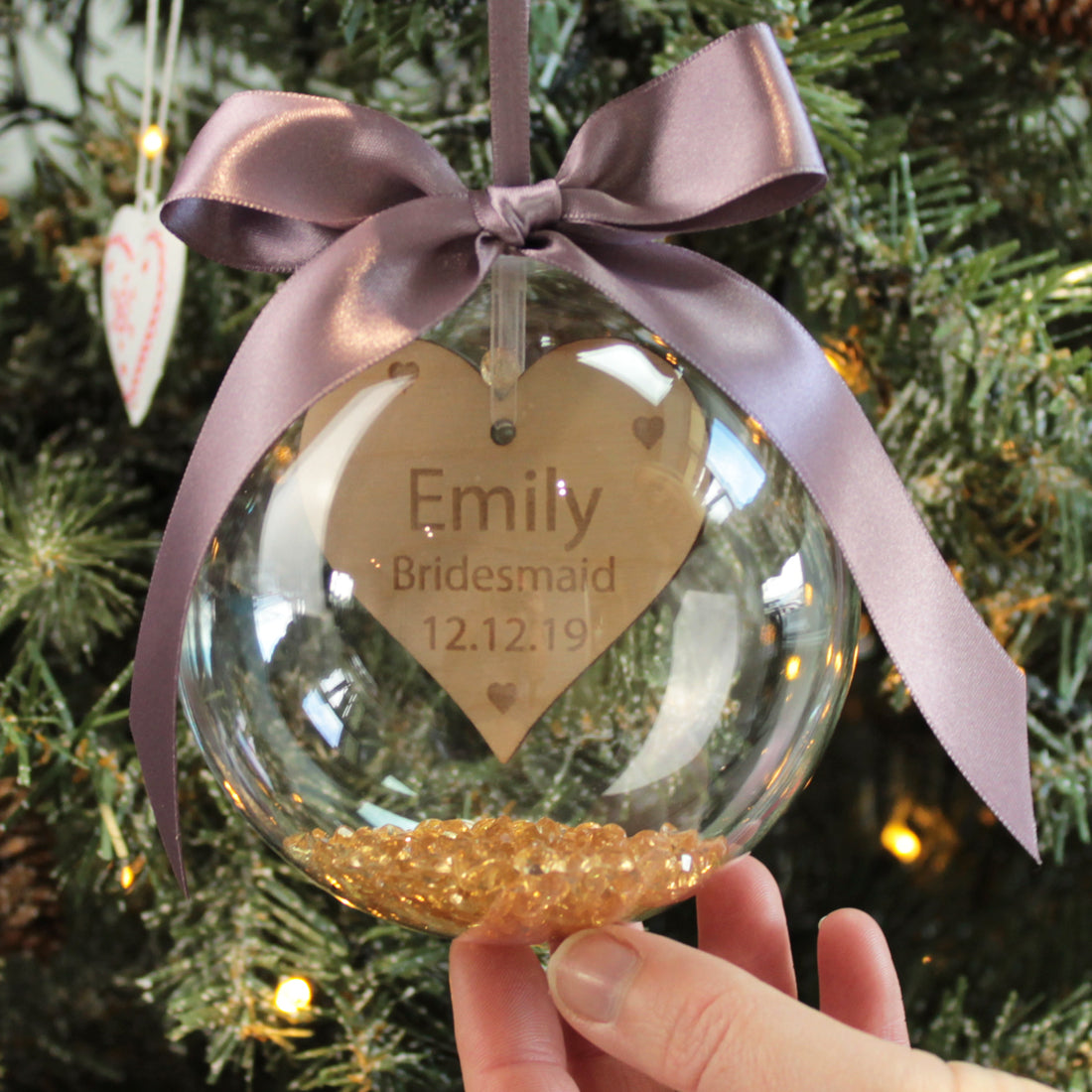 Bridal Party Wedding Christmas Bauble-Love Lumi Ltd