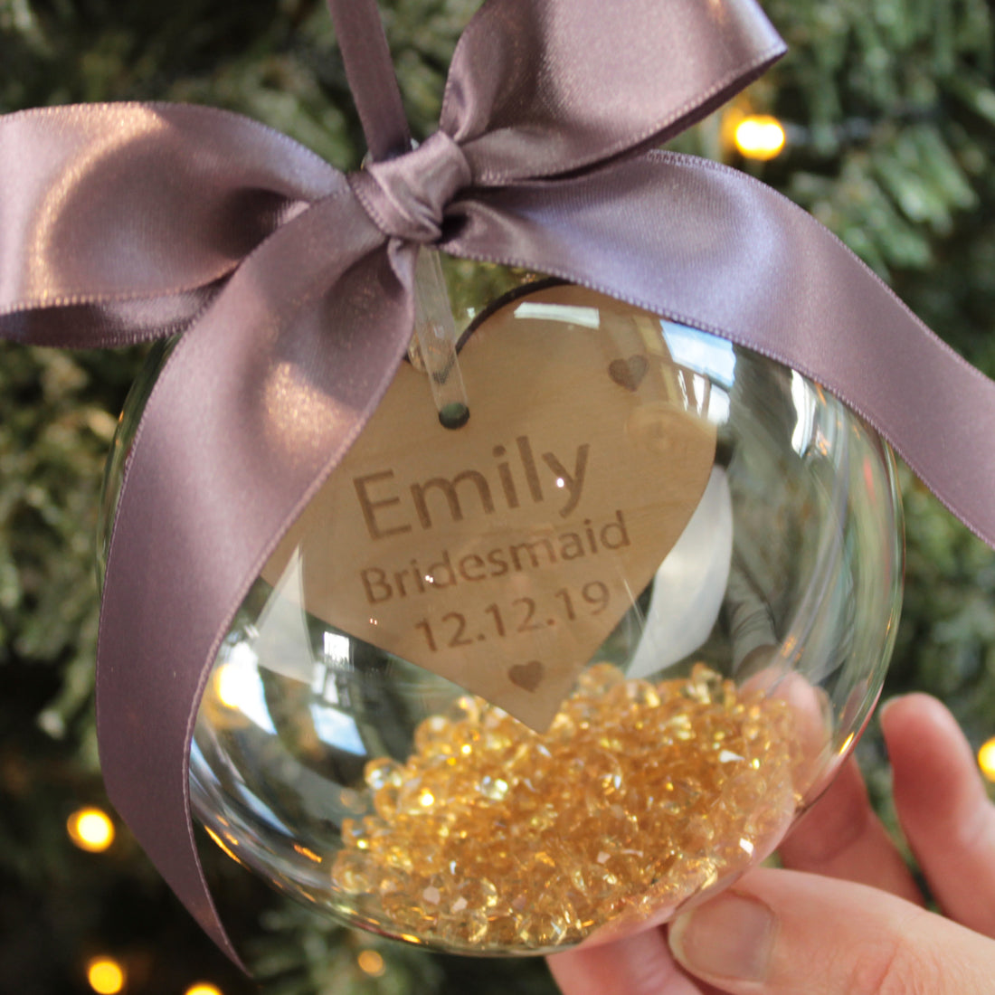 Bridal Party Wedding Christmas Bauble-Love Lumi Ltd