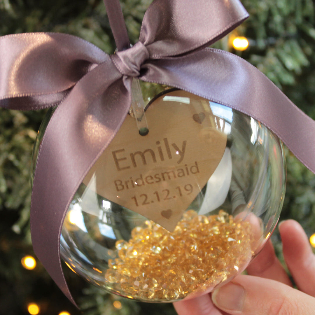 Bridal Party Wedding Christmas Bauble-Love Lumi Ltd