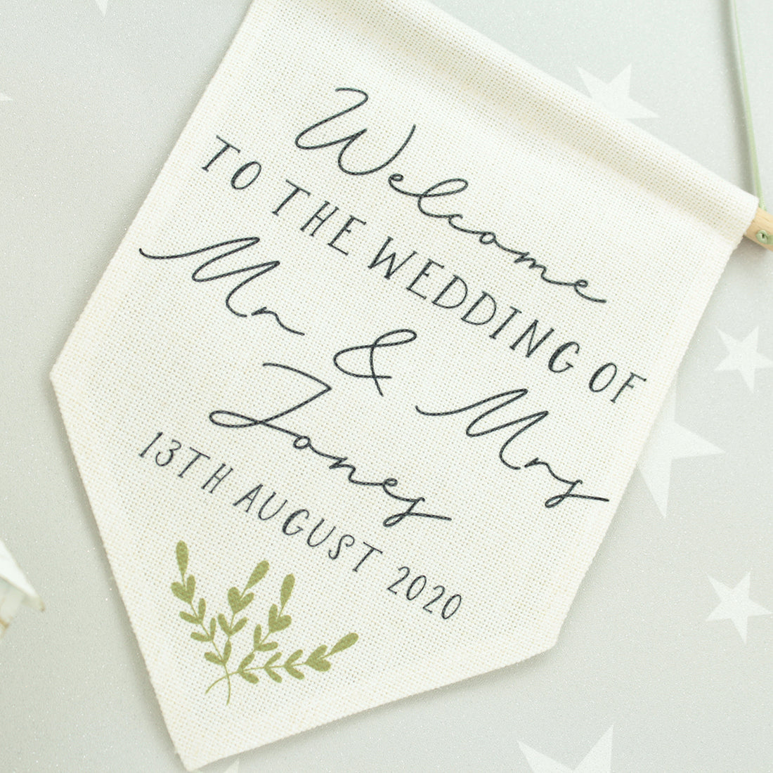 Welcome to the Wedding Flag-Love Lumi Ltd