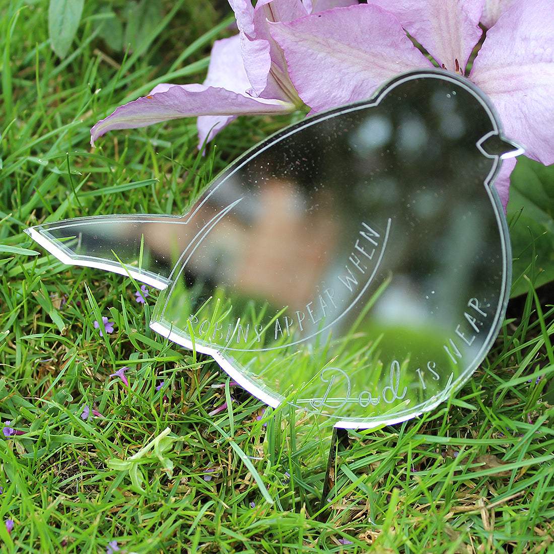 Personalised Robin Mirror Remembrance Keepsake-Love Lumi Ltd