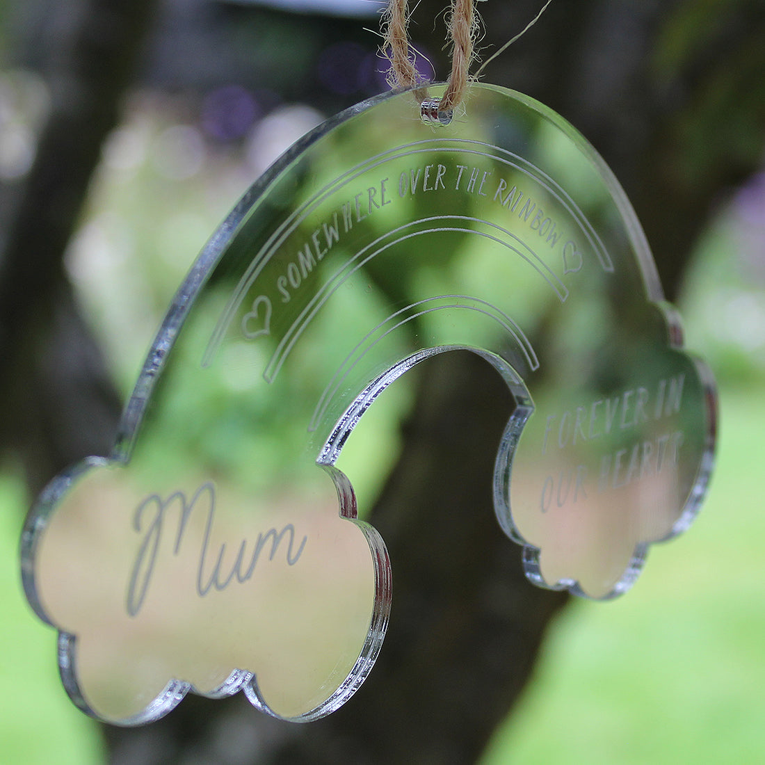 Personalised Rainbow Mirror Remembrance Keepsake-Love Lumi Ltd
