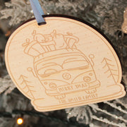 Campervan Wooden Christmas Decoration-Love Lumi Ltd