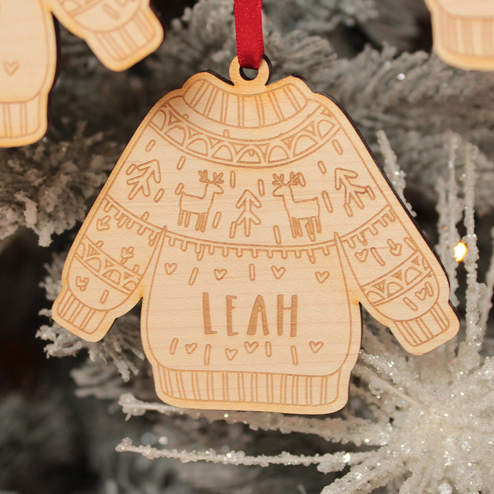 Christmas Jumper Family Wooden Christmas Decoration-Love Lumi Ltd