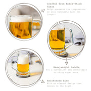 Personalised Stag Wedding Groomsman Thank You Glass Beer Tankard-Love Lumi Ltd