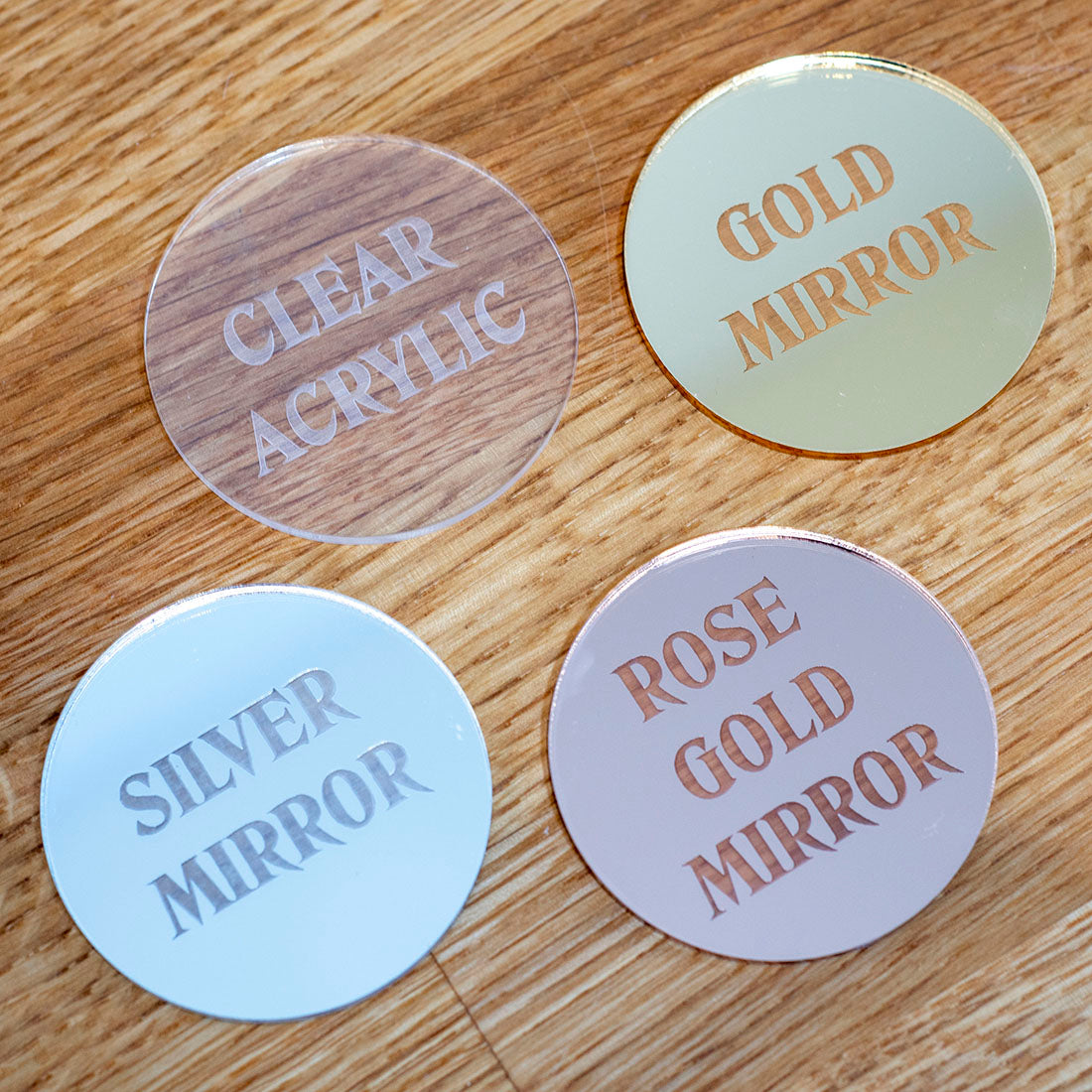 Acrylic Sparkly Circle Wine Glass Charm Party Favours-Love Lumi Ltd