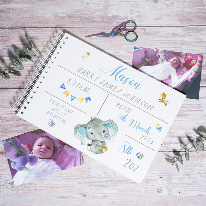 Baby Stats Cute Photo Animal Album Memory Scrapbook-Love Lumi Ltd