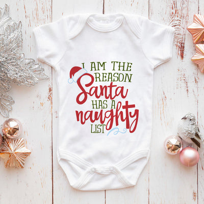 I'm The Reason Santa Has A Naughty List Christmas Baby Grow-Love Lumi Ltd