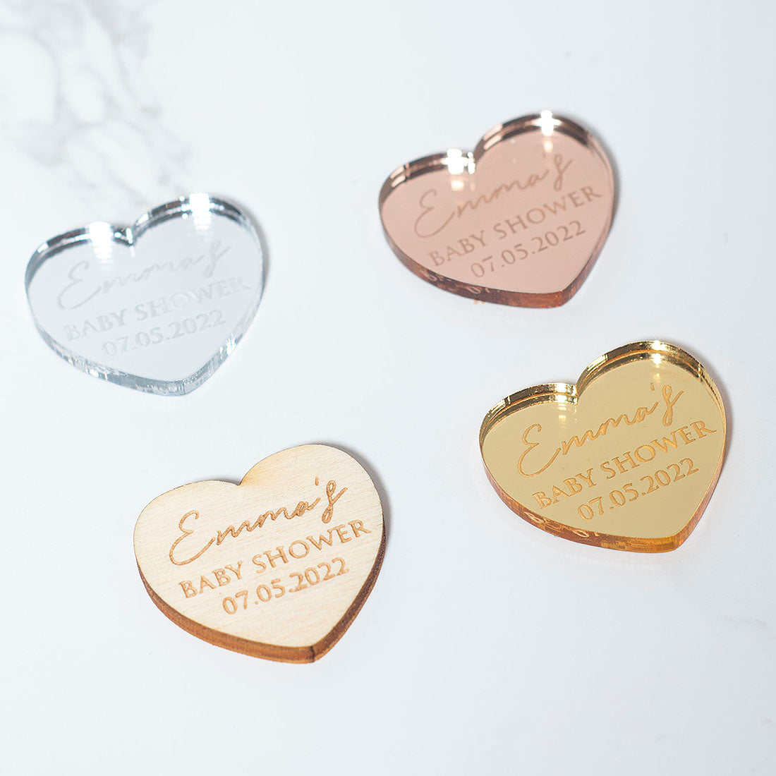 Heart Baby Shower Table Scatter Confetti Favour Decorations-Love Lumi Ltd