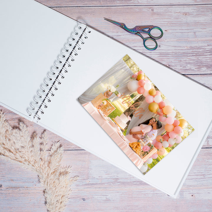 Personalised Scan Photo Baby Shower Album Memory Scrapbook-Love Lumi Ltd