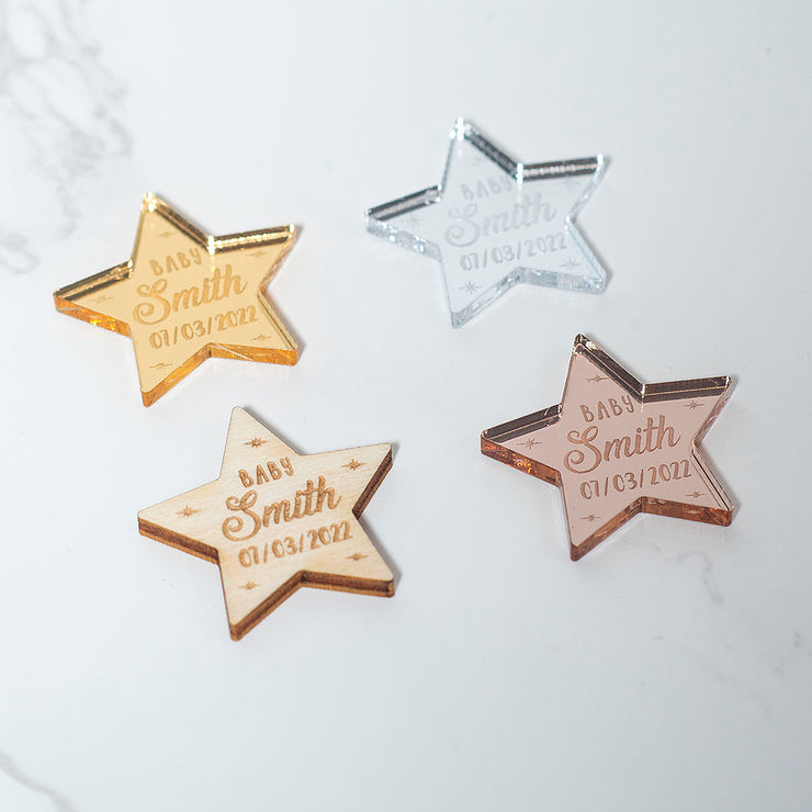 Personalised Star Baby Shower Table Scatter Confetti Favour Decorations-Love Lumi Ltd