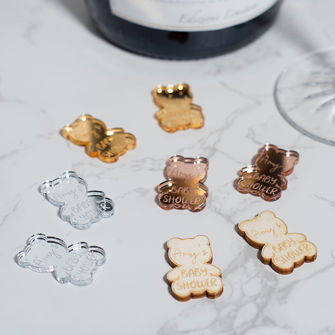 Personalised Teddy Baby Shower Table Scatter Confetti Favour Decorations-Love Lumi Ltd