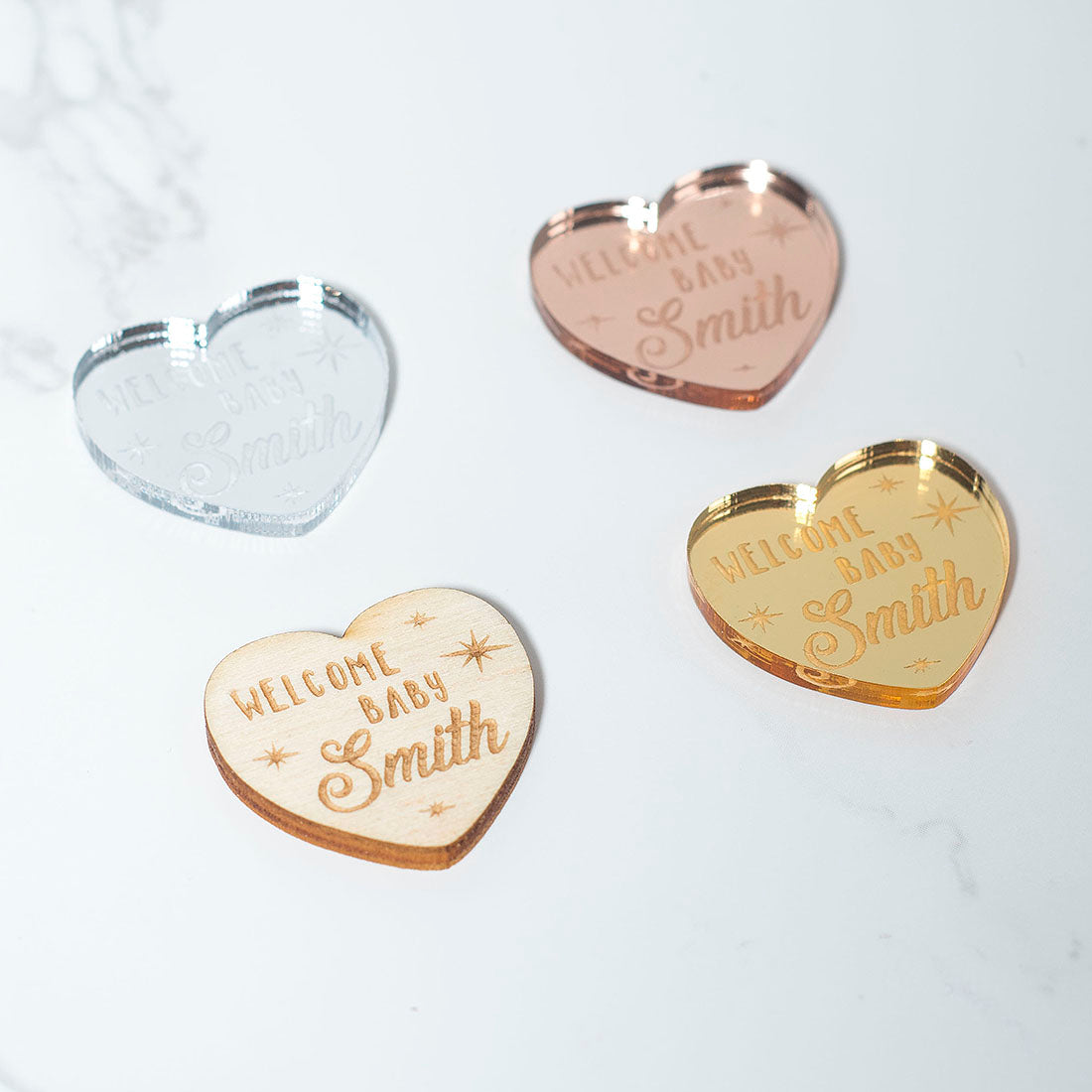 Personalised Welcome Baby Shower Table Scatter Confetti Favour Decorations-Love Lumi Ltd