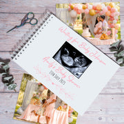 Personalised Scan Photo Baby Shower Album Memory Scrapbook-Love Lumi Ltd