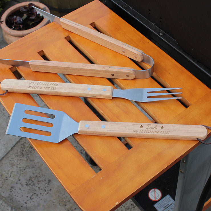 'Flipping Great' 3 piece barbecue tool set-Love Lumi Ltd