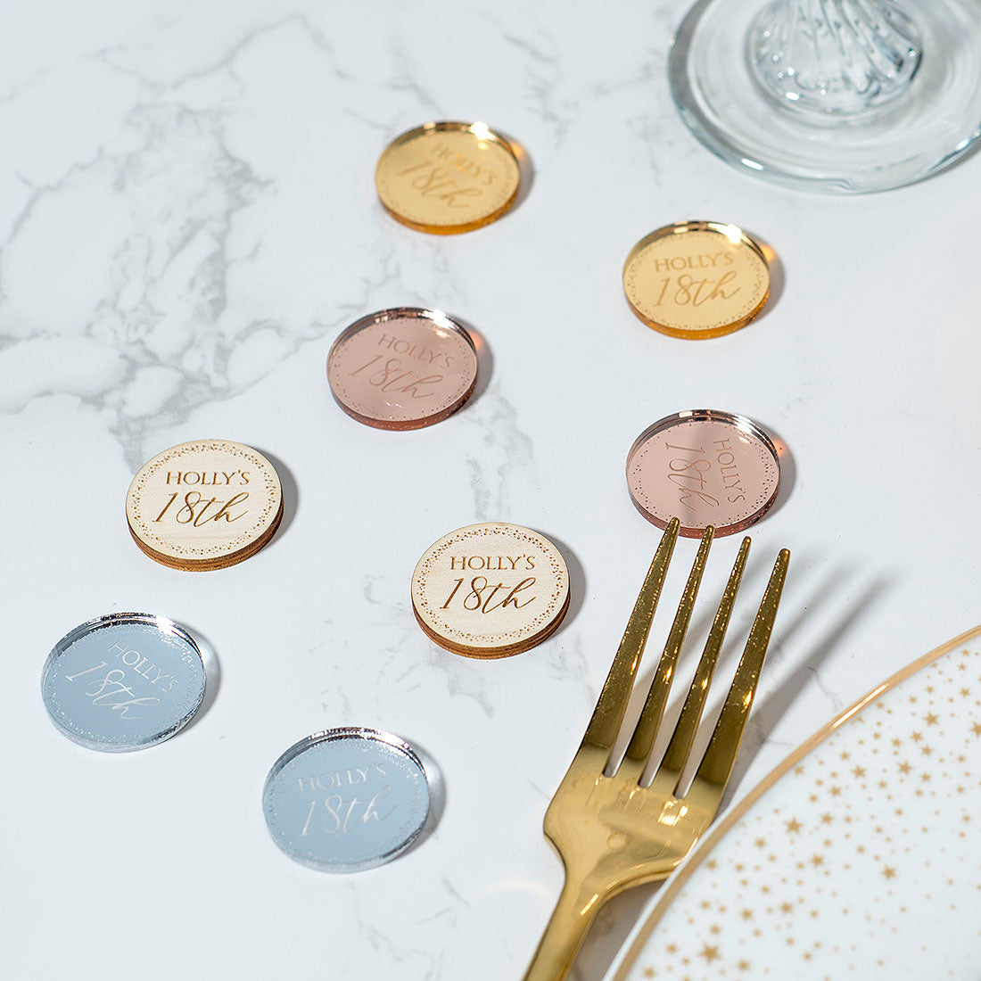 Sparkly Circle Birthday Party Table Scatter Confetti Favour Decorations-Love Lumi Ltd