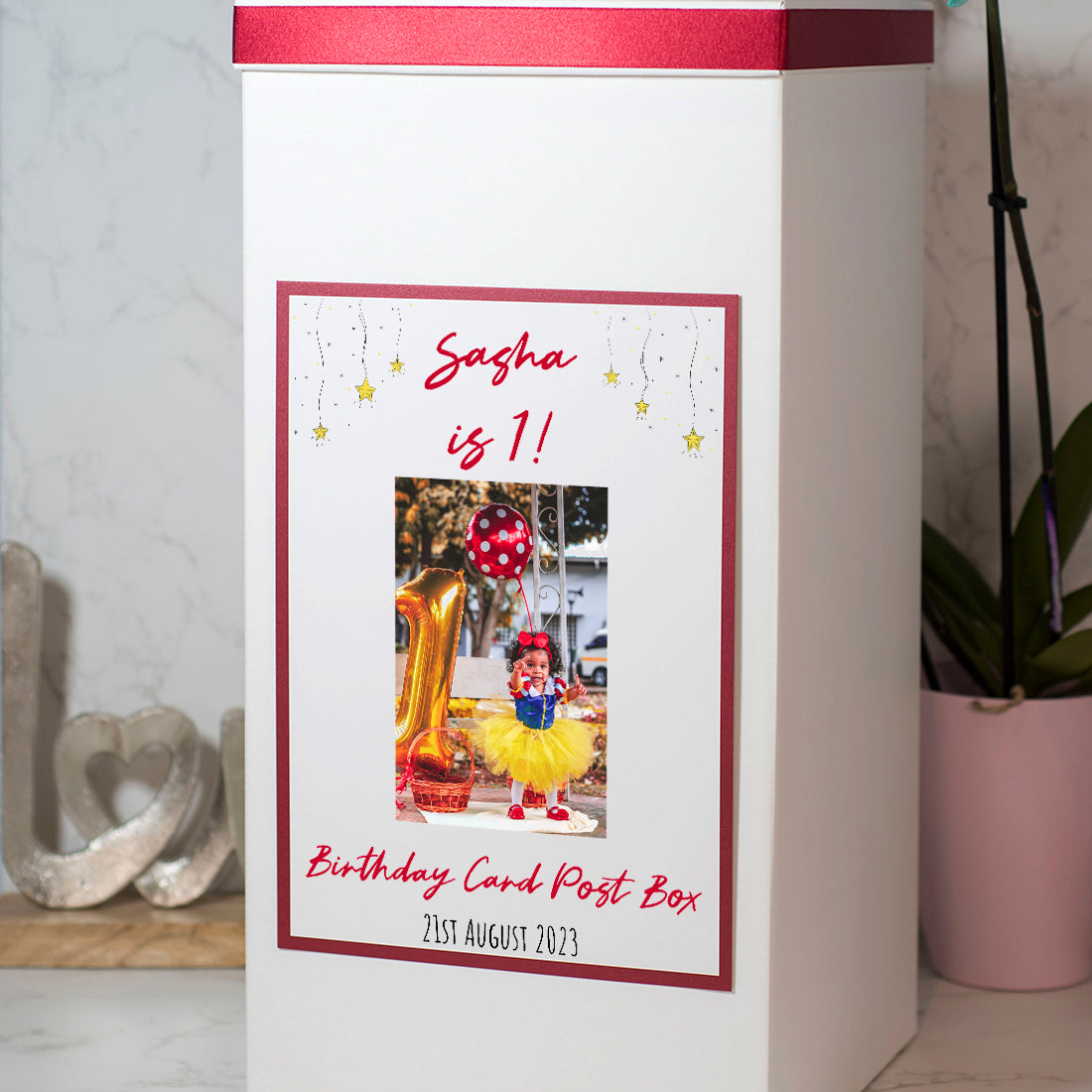 Personalised Stars Special Birthday Photo Milestone Party Card Post Box-Love Lumi Ltd