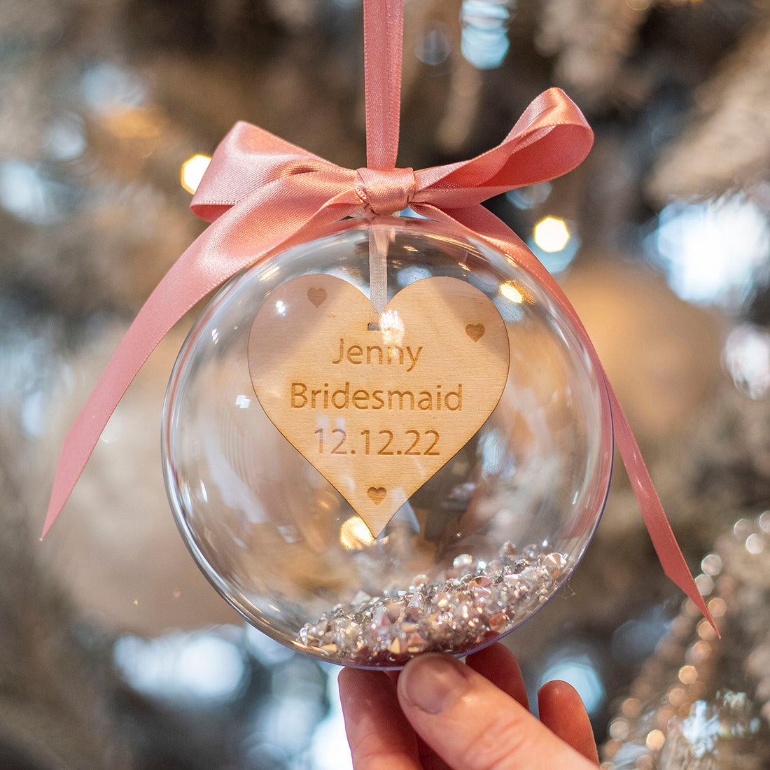 Bridal Party Wedding Christmas Bauble-Love Lumi Ltd