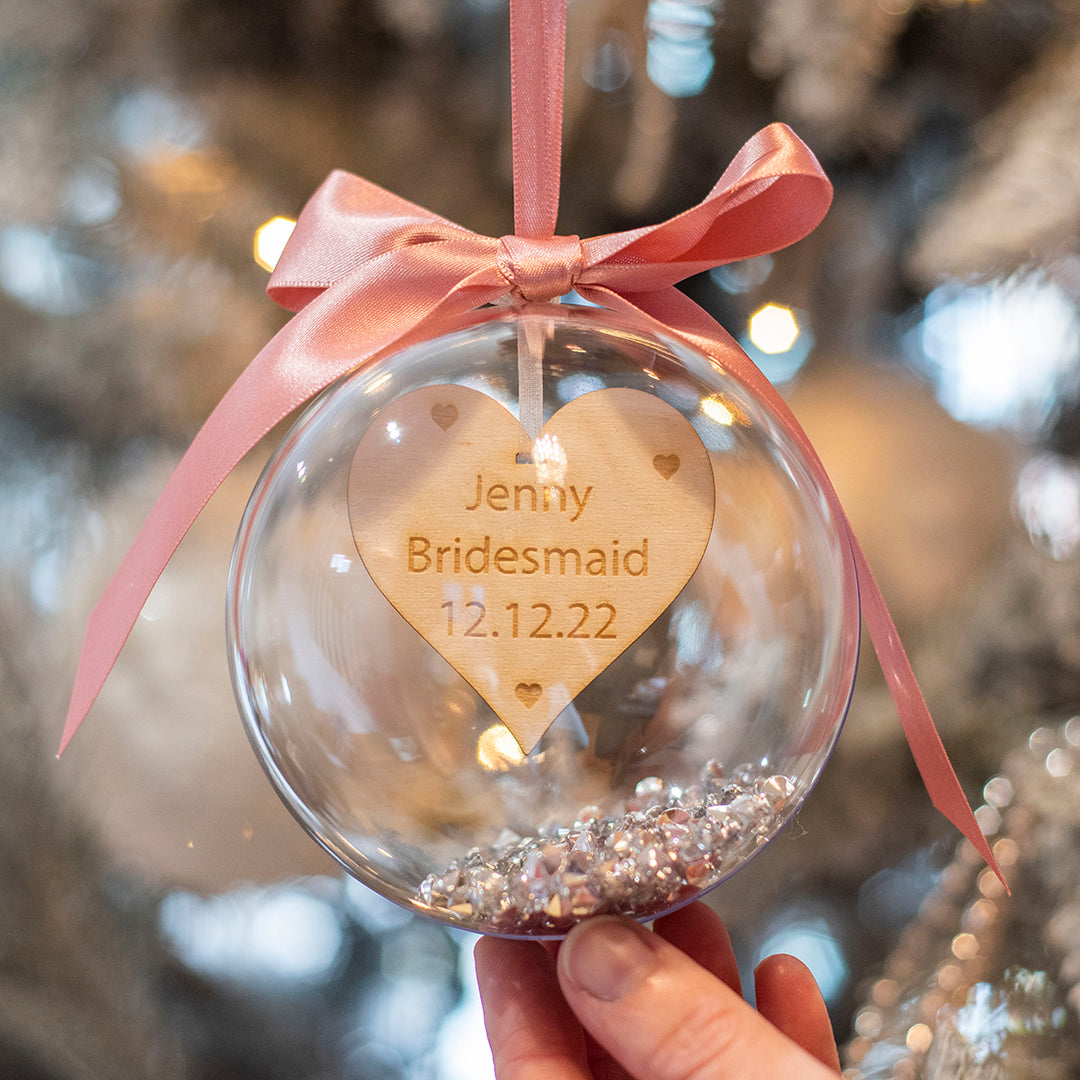 Bridal Party Wedding Christmas Bauble-Love Lumi Ltd