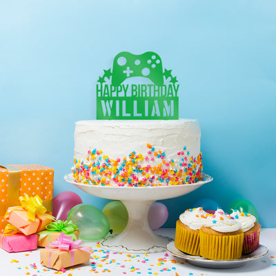 Acrylic Games Controller Birthday Cake Topper-Love Lumi Ltd