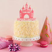 Acrylic Princess Castle Birthday Cake Topper-Love Lumi Ltd