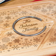 Personalised Snowflakes Engraved Christmas Carving Board-Love Lumi Ltd