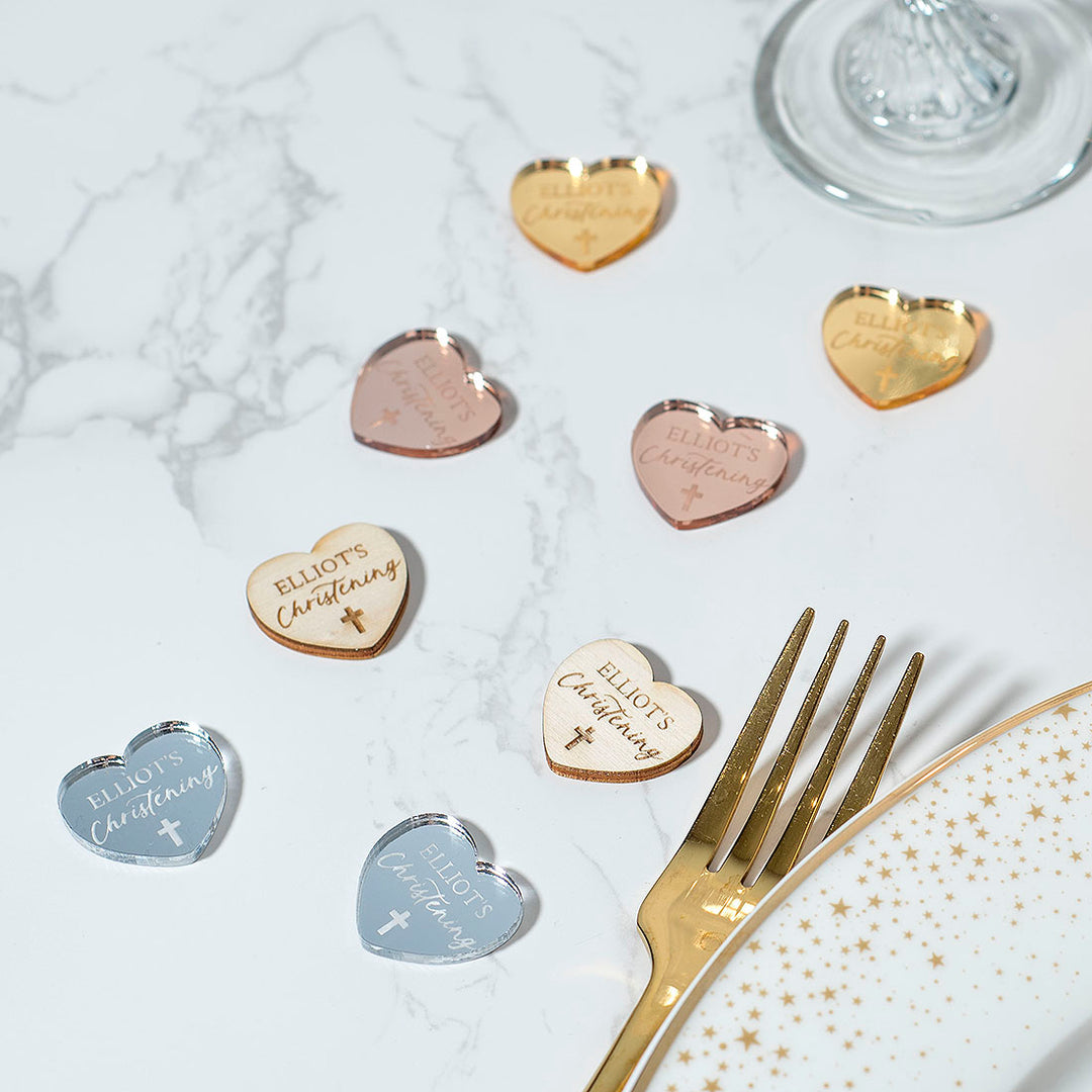 Christening heart Table Scatter Confetti Favour Decorations-Love Lumi Ltd