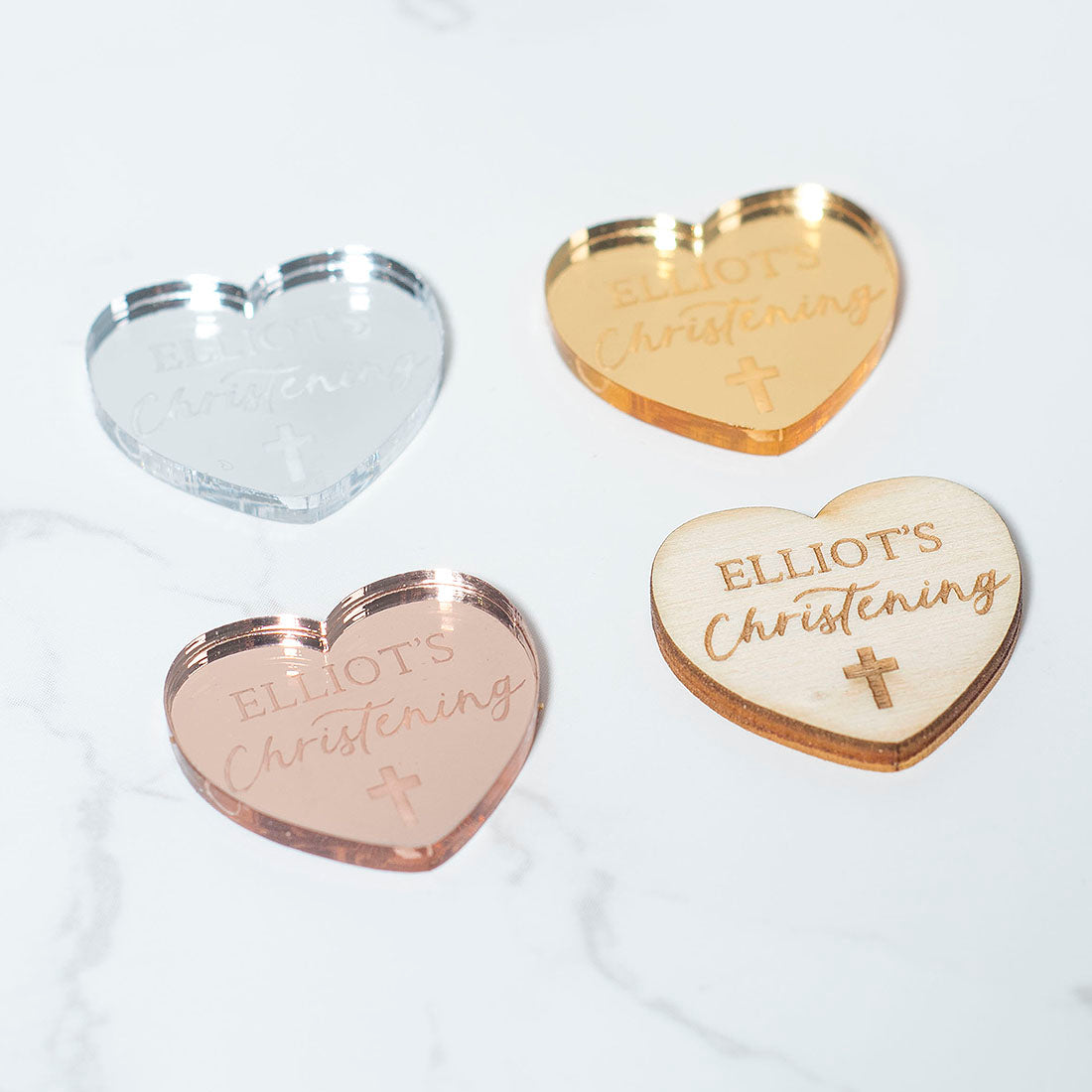 Christening heart Table Scatter Confetti Favour Decorations-Love Lumi Ltd