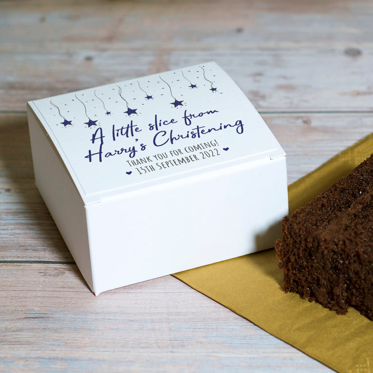 10 x Stars Christening Baptism Naming Day Cake Favour Boxes-Love Lumi Ltd