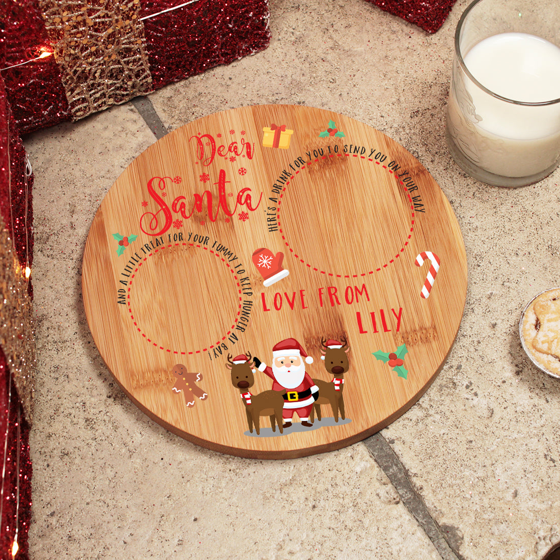 Bamboo Christmas Eve Treat Board-Love Lumi Ltd