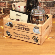 Personalised Coffee Lover Treat Hamper Gift Crate-Love Lumi Ltd
