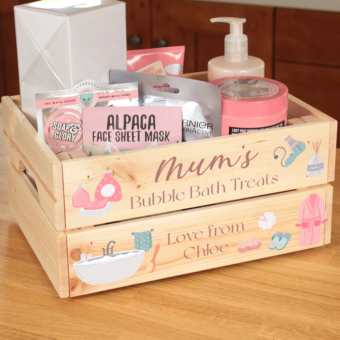 Bubble Bath Pamper Treat Crate-Love Lumi Ltd
