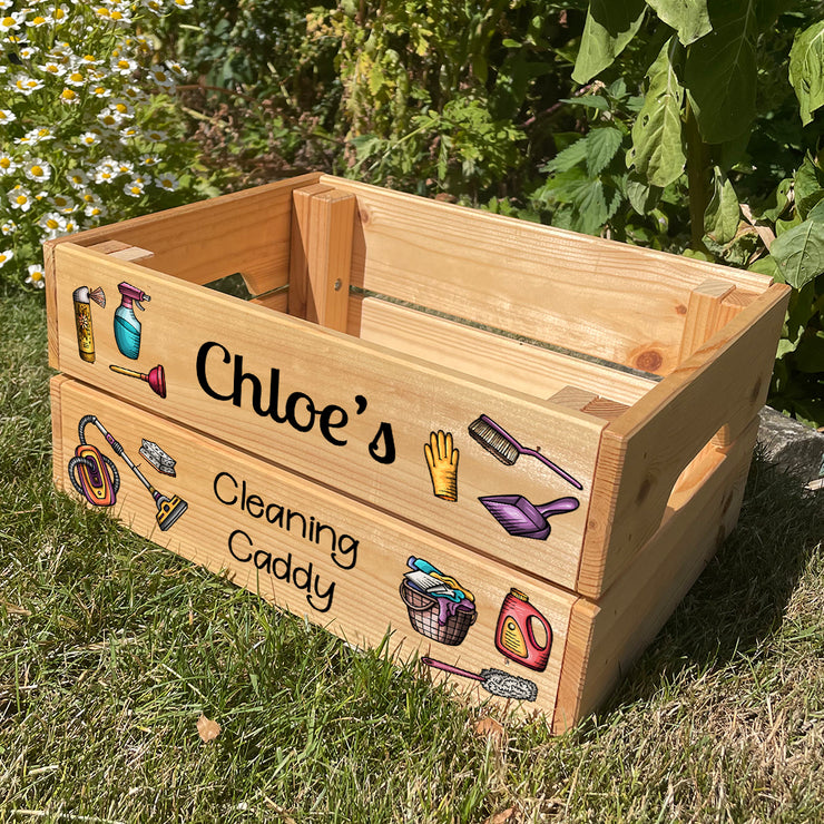 Personalised Cleaning Caddy Storage Gift Hamper Crate-Love Lumi Ltd