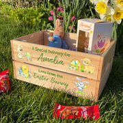 Personalised Watercolour Easter Bunny Egg Hunt Treat Gift Crate-Love Lumi Ltd