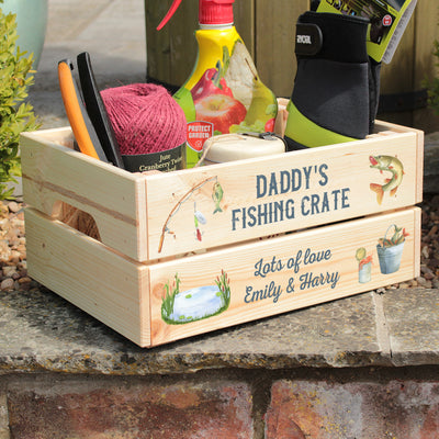 Personalised Fishing Birthday Treat Hamper Gift Crate-Love Lumi Ltd
