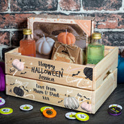 Personalised Trendy Halloween Pumpkins Trick or Treat Hamper Gift Crate-Love Lumi Ltd
