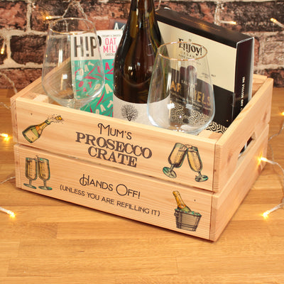 Prosecco Bar Treat Hamper Gift Crate-Love Lumi Ltd