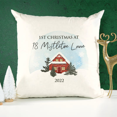 1st Christmas New Home Soft Large Cushion Cover 40x40cm-Love Lumi Ltd
