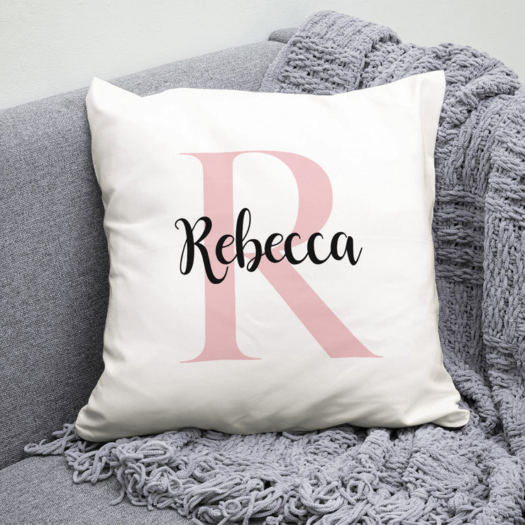 Personalised Initial and Name Super Soft Large Cushion Cover-Love Lumi Ltd