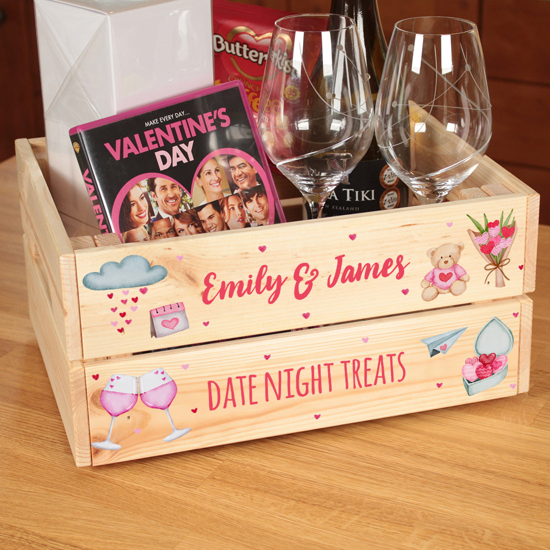 Date Night Treat Hamper Gift Crate-Love Lumi Ltd