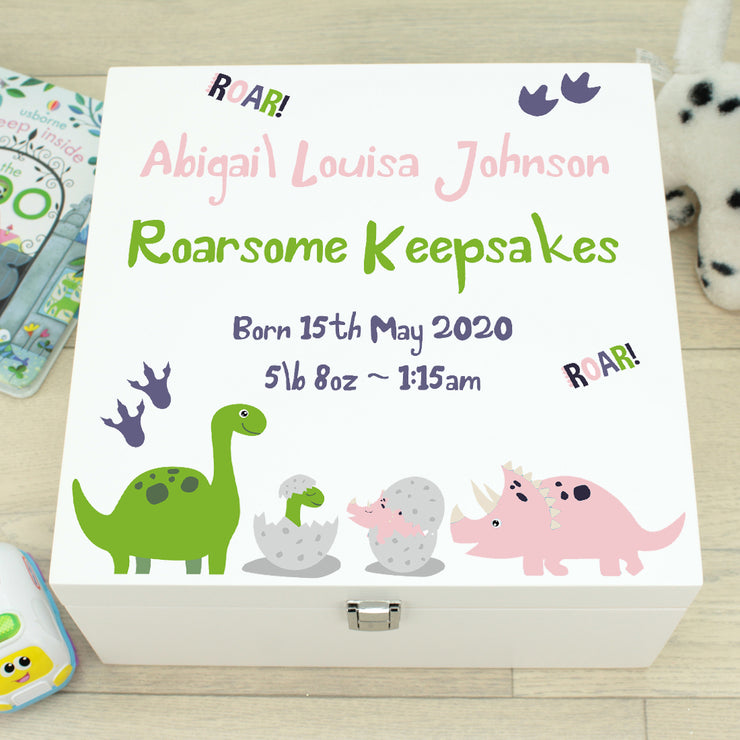 Dinosaur Wooden Baby Keepsake Memory Box-Love Lumi Ltd