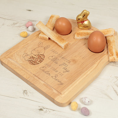 Personalised Happy Easter Bunny Dippy Egg Toast Breakfast Board-Love Lumi Ltd