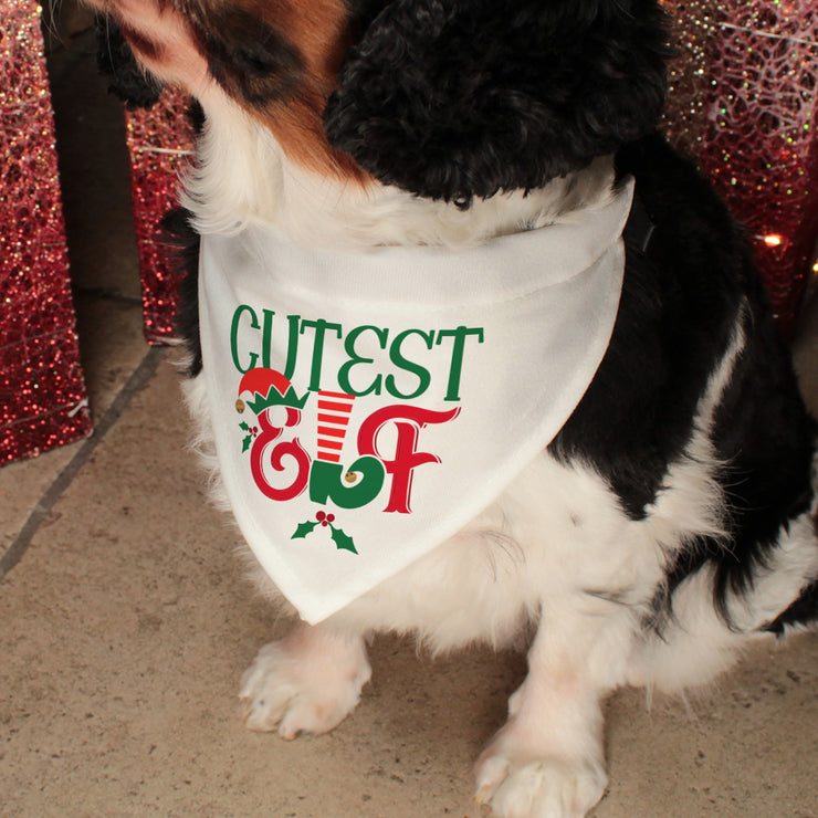 Cutest Elf Christmas Pet Dog Bandana and Neck Strap Collar-Love Lumi Ltd