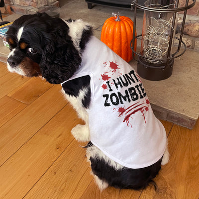 Zombie Hunter Halloween Dog Tank Top T-Shirt-Love Lumi Ltd