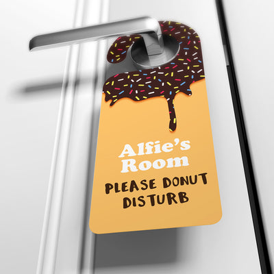 Personalised Donut Disturb Strawberry or Chocolate Door Hanger Sign-Love Lumi Ltd