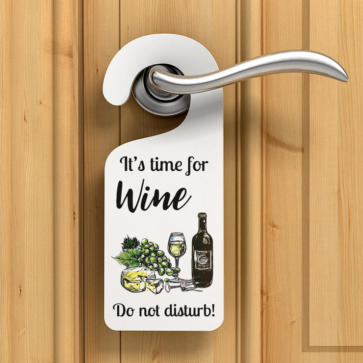 Time For Wine Red or White Acrylic Door Hanger Sign-Love Lumi Ltd