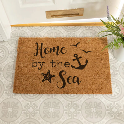 Home by the Sea Coir Door Mat-Love Lumi Ltd