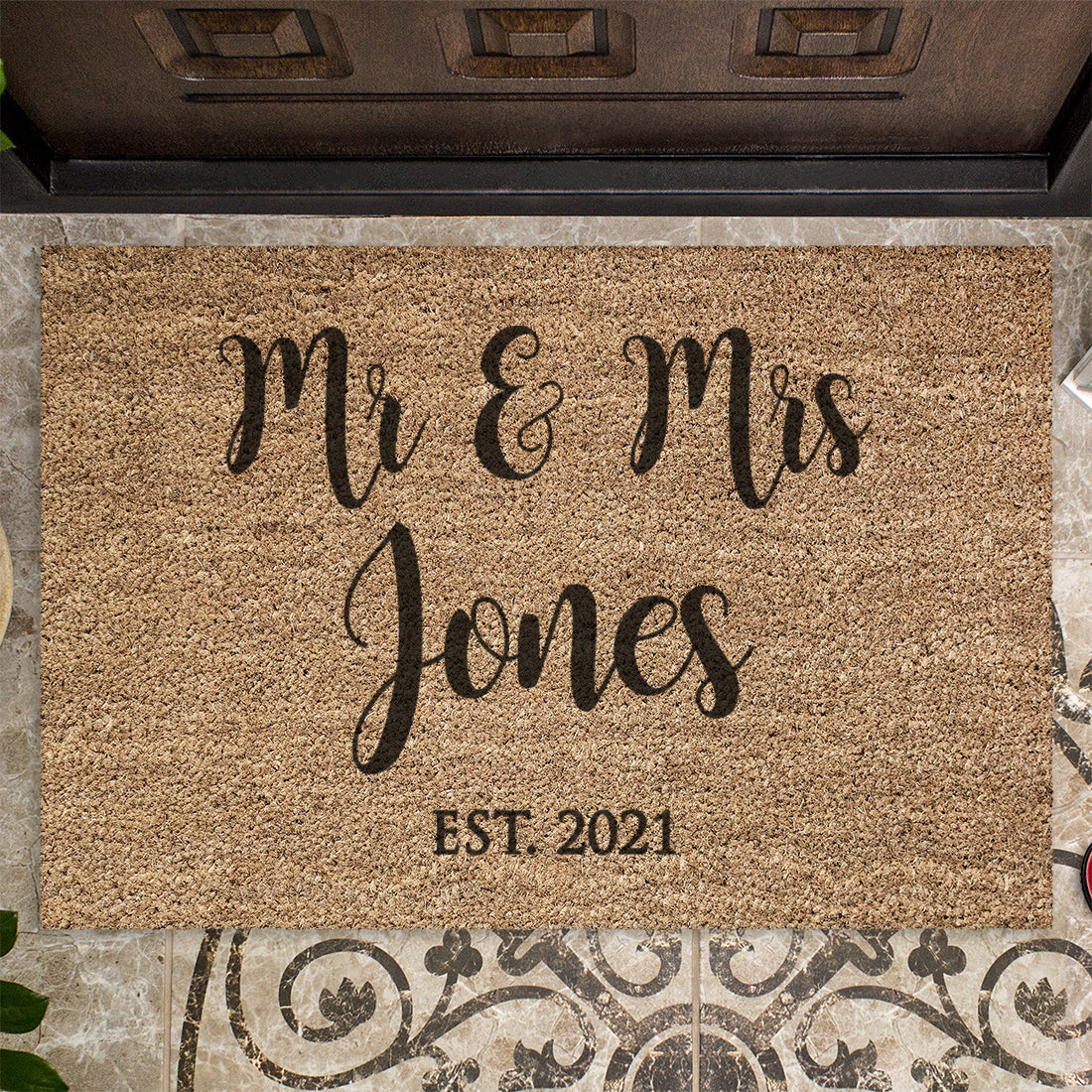 Personalised Mr & Mrs Door Mat-Love Lumi Ltd
