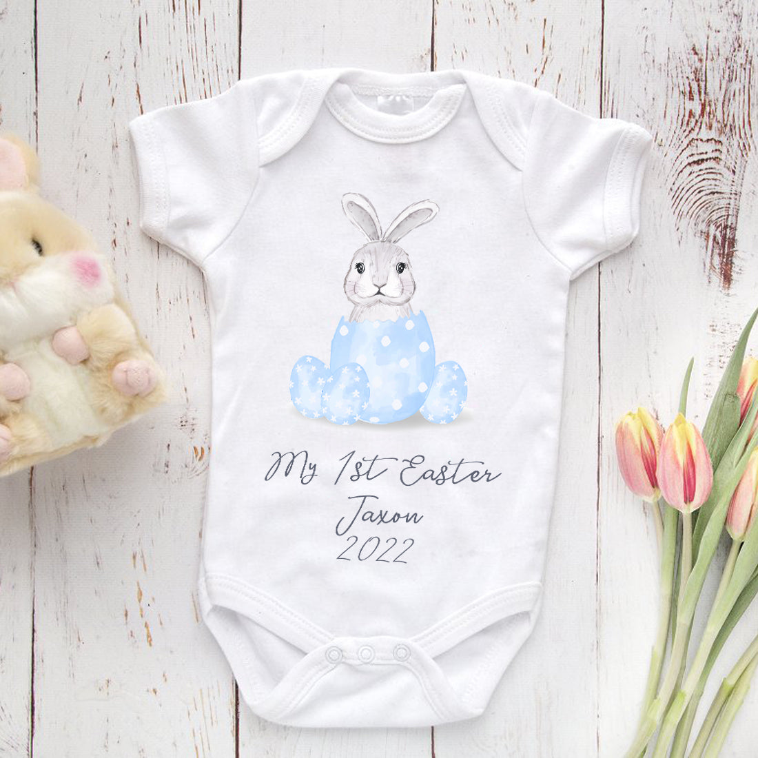 Watercolour Easter Bunny Baby Grow-Love Lumi Ltd