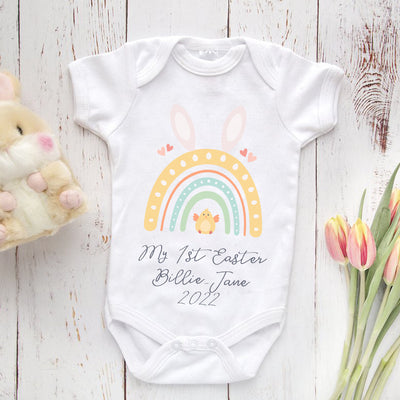 Personalised Easter Rainbow Baby Grow-Love Lumi Ltd